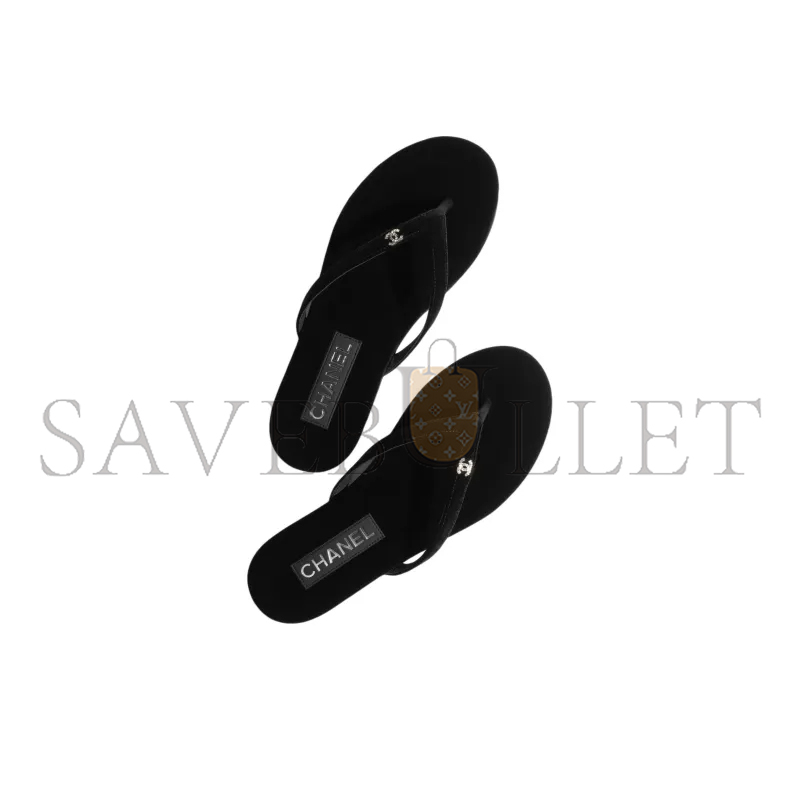 CHANEL FLIP FLOPS WOMEN'S BLACK G45716